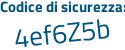 Il Codice di sicurezza è 29794Z9 il tutto attaccato senza spazi
