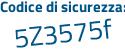 Il Codice di sicurezza è 843ac segue 4d il tutto attaccato senza spazi
