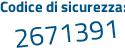 Il Codice di sicurezza è 7 continua con fa6c59 il tutto attaccato senza spazi