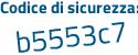 Il Codice di sicurezza è 91 continua con 5538d il tutto attaccato senza spazi
