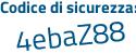 Il Codice di sicurezza è e96 continua con fb8c il tutto attaccato senza spazi
