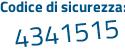 Il Codice di sicurezza è 52f7579 il tutto attaccato senza spazi