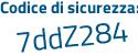 Il Codice di sicurezza è 7efa segue 8f2 il tutto attaccato senza spazi