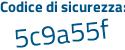 Il Codice di sicurezza è e5 continua con e9a9d il tutto attaccato senza spazi