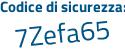 Il Codice di sicurezza è 5f33Z segue 93 il tutto attaccato senza spazi