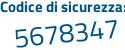 Il Codice di sicurezza è fefa continua con 546 il tutto attaccato senza spazi
