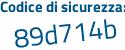 Il Codice di sicurezza è 293eZ5b il tutto attaccato senza spazi