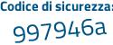 Il Codice di sicurezza è f18784Z il tutto attaccato senza spazi