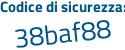 Il Codice di sicurezza è 8f7 continua con 19c3 il tutto attaccato senza spazi