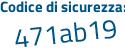 Il Codice di sicurezza è b segue 6f1243 il tutto attaccato senza spazi
