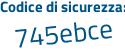 Il Codice di sicurezza è Z7bcbe2 il tutto attaccato senza spazi