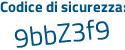 Il Codice di sicurezza è 69fd poi e39 il tutto attaccato senza spazi
