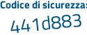 Il Codice di sicurezza è eZ1e3 poi 9f il tutto attaccato senza spazi