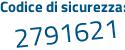 Il Codice di sicurezza è 4eZed48 il tutto attaccato senza spazi