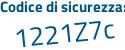 Il Codice di sicurezza è 684225a il tutto attaccato senza spazi