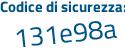 Il Codice di sicurezza è 881 segue dc8f il tutto attaccato senza spazi