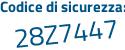 Il Codice di sicurezza è ada continua con 1e4b il tutto attaccato senza spazi