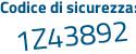 Il Codice di sicurezza è bf7a segue 287 il tutto attaccato senza spazi