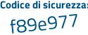 Il Codice di sicurezza è bZbe4 segue 23 il tutto attaccato senza spazi