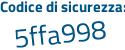 Il Codice di sicurezza è 229 continua con c38f il tutto attaccato senza spazi