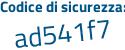Il Codice di sicurezza è 3235 segue d53 il tutto attaccato senza spazi