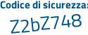 Il Codice di sicurezza è c45dZ poi 38 il tutto attaccato senza spazi