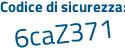 Il Codice di sicurezza è 174154f il tutto attaccato senza spazi