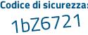 Il Codice di sicurezza è 7432bcZ il tutto attaccato senza spazi