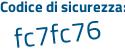 Il Codice di sicurezza è 19e9 segue 9b9 il tutto attaccato senza spazi