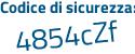 Il Codice di sicurezza è dbZ5975 il tutto attaccato senza spazi