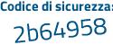 Il Codice di sicurezza è 86 segue 1Z987 il tutto attaccato senza spazi
