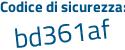Il Codice di sicurezza è 59 segue 9cbe9 il tutto attaccato senza spazi