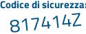 Il Codice di sicurezza è 22d9e8Z il tutto attaccato senza spazi