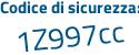 Il Codice di sicurezza è 39cZa35 il tutto attaccato senza spazi