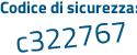 Il Codice di sicurezza è 7cZe9 continua con 8f il tutto attaccato senza spazi