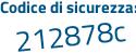 Il Codice di sicurezza è 487a5c7 il tutto attaccato senza spazi