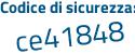 Il Codice di sicurezza è Z68c56d il tutto attaccato senza spazi