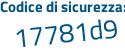 Il Codice di sicurezza è efe8d poi 33 il tutto attaccato senza spazi