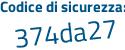 Il Codice di sicurezza è 71d2511 il tutto attaccato senza spazi