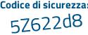 Il Codice di sicurezza è cZd5d segue 14 il tutto attaccato senza spazi