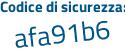 Il Codice di sicurezza è c continua con Za5Z69 il tutto attaccato senza spazi