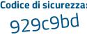 Il Codice di sicurezza è 4feZe73 il tutto attaccato senza spazi