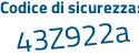 Il Codice di sicurezza è cZfaf78 il tutto attaccato senza spazi