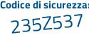 Il Codice di sicurezza è 4Z1e3 continua con 1d il tutto attaccato senza spazi
