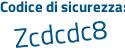Il Codice di sicurezza è d1a94 poi 98 il tutto attaccato senza spazi