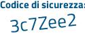 Il Codice di sicurezza è d3b4Z continua con ae il tutto attaccato senza spazi