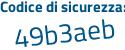 Il Codice di sicurezza è 4 poi 2a1b5c il tutto attaccato senza spazi
