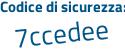 Il Codice di sicurezza è 2 poi 6eZb5Z il tutto attaccato senza spazi