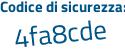 Il Codice di sicurezza è d41e5Z5 il tutto attaccato senza spazi
