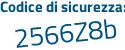 Il Codice di sicurezza è d5 continua con 64Z9d il tutto attaccato senza spazi